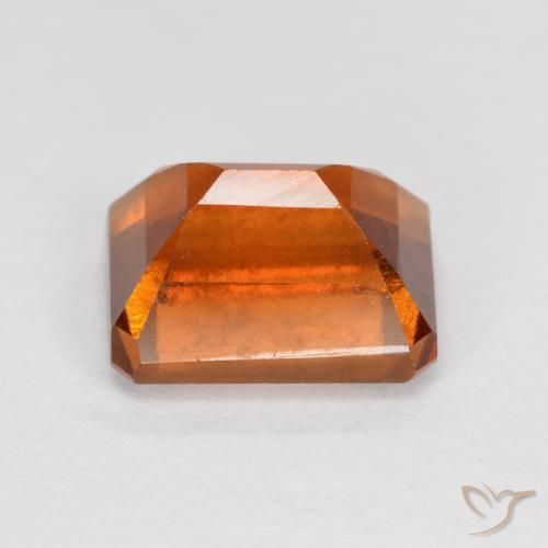 9,17 ctw natürlicher Feuerorange Hessonit-Granat, Oktagonschliff, VS-SI