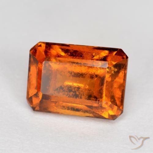9,17 ctw natürlicher Mitteldunkles Orange Hessonit-Granat, Oktagonschliff, SI