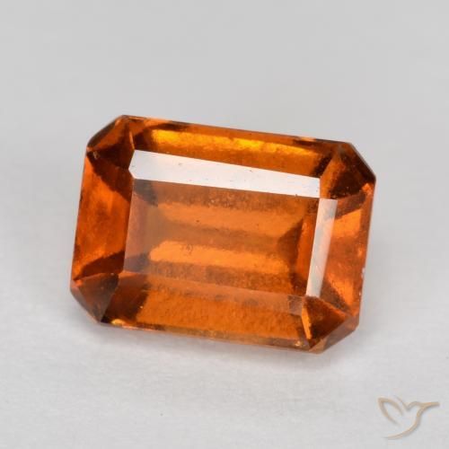 9,17 ctw natürlicher Feuerorange Hessonit-Granat, Oktagonschliff, VS-SI