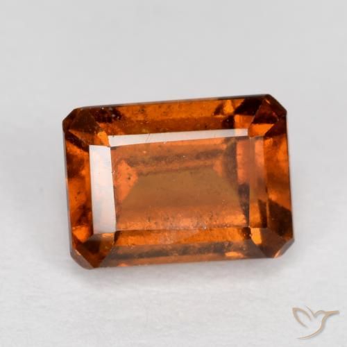 1.65ct Natürlicher tieforange Hessonit-Granat, Smaragdschliff, VS-SI