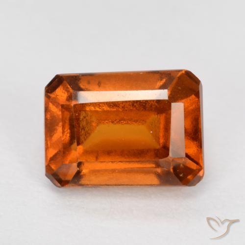 1.43ct Natürlicher Feuerorange Hessonit-Granat, Smaragdschliff, VS