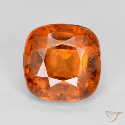 2.00ct Natürlicher tieforange Hessonit-Granat, Kissen, VS-SI