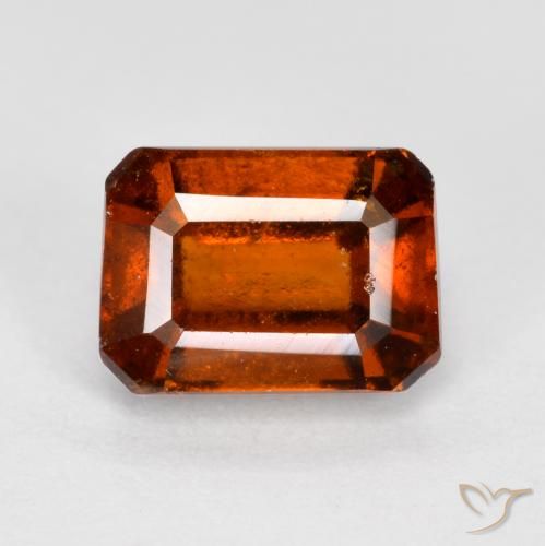1.72ct Natürlicher Amber Orange Hessonit-Granat, Smaragdschliff, VS-SI