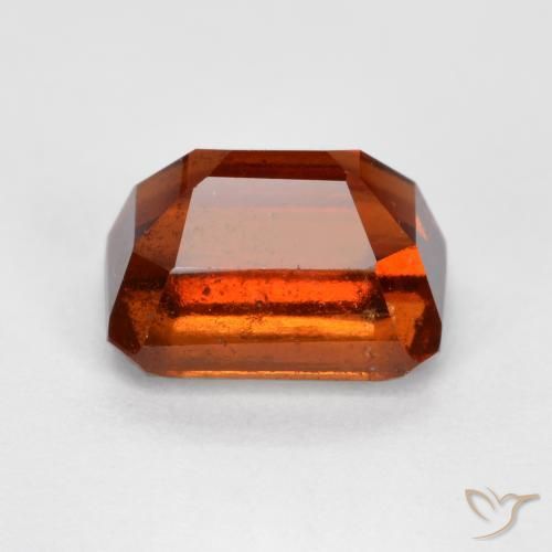 9,17 ctw natürlicher Amber Orange Hessonit-Granat, Oktagonschliff, VS-SI
