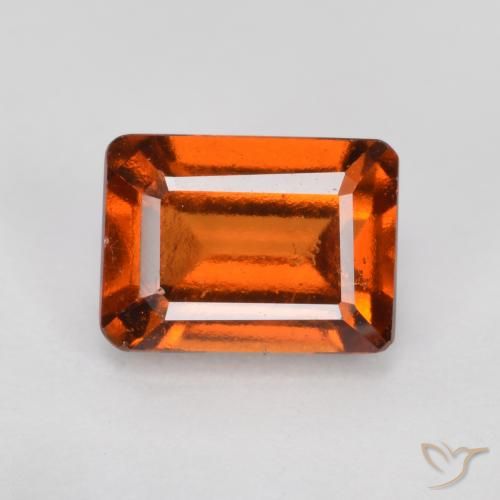 1.47ct Natürlicher rötlich-orange Hessonit-Granat, Smaragdschliff, VS