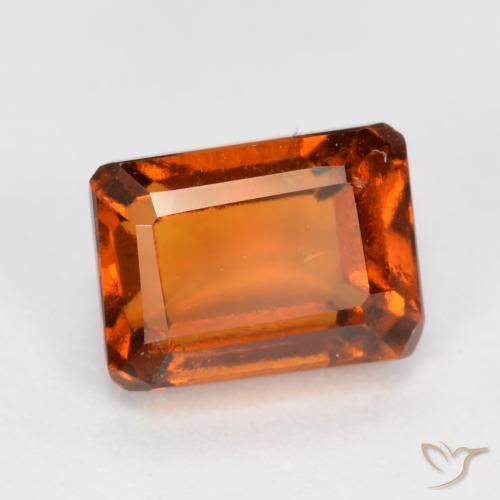 9,17 ctw natürlicher rötlich-orange Hessonit-Granat, Oktagonschliff, VS