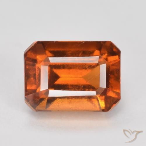 1.83ct Natürlicher tieforange Hessonit-Granat, Smaragdschliff, VS