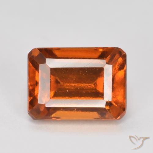 1.54ct Natürlicher Amber Orange Hessonit-Granat, Smaragdschliff, VVS-VS