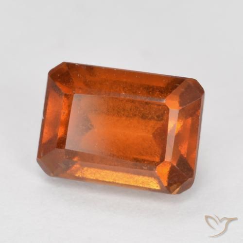 9,17 ctw natürlicher rötlich-orange Hessonit-Granat, Oktagonschliff, SI