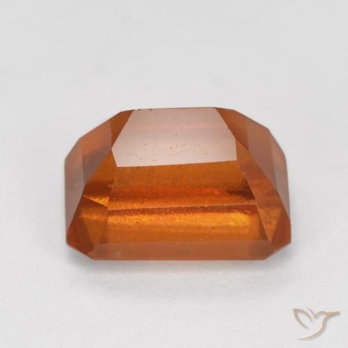 9,17 ctw natürlicher rötlich-orange Hessonit-Granat, Oktagonschliff, SI