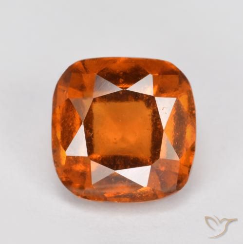 2.05ct Natürlicher Amber Orange Hessonit-Granat, Kissen, VS
