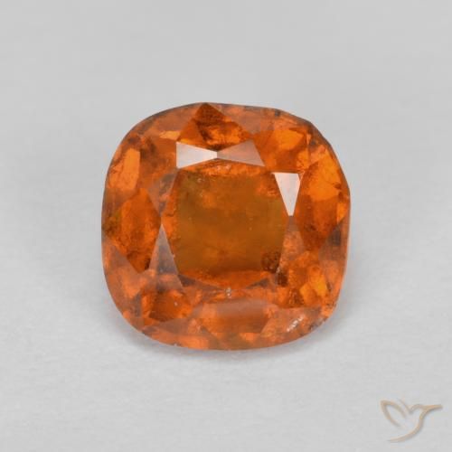 1.20ct Natürlicher Feuerorange Hessonit-Granat, Kissen, VS-SI