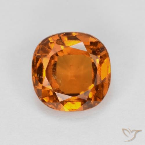 1.21ct Natürlicher tieforange Hessonit-Granat, Kissen, VS-SI