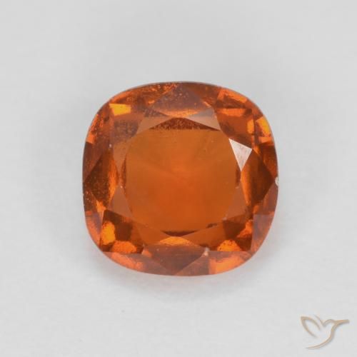 1.38ct Natürlicher Amber Orange Hessonit-Granat, Kissen, VS-SI
