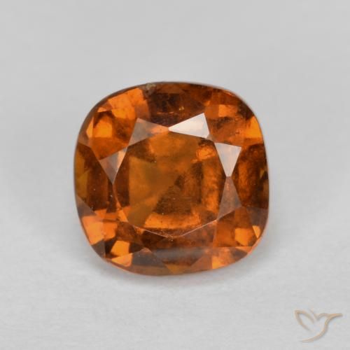 1.37ct Natürlicher Amber Orange Hessonit-Granat, Kissen, VS-SI