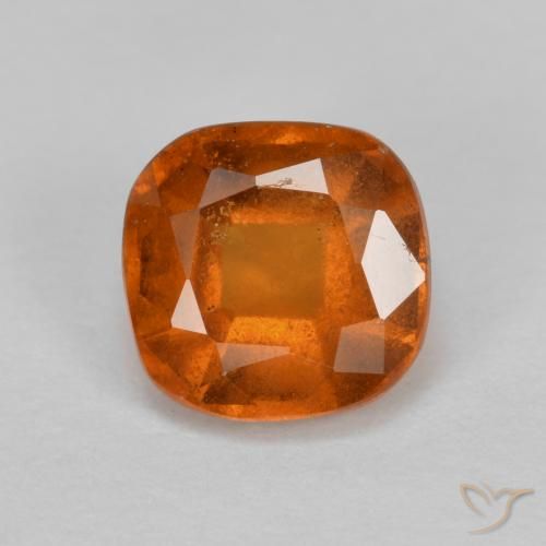 1.28ct Natürlicher tieforange Hessonit-Granat, Kissen, VS-SI