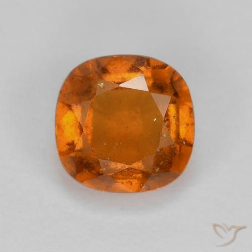 1.46ct Natürlicher tieforange Hessonit-Granat, Kissen, VS-SI