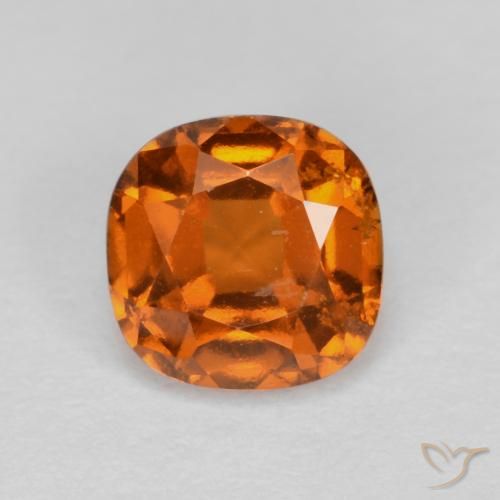 1.26ct Natürlicher Mitteldunkles Orange Hessonit-Granat, Kissen, VS-SI
