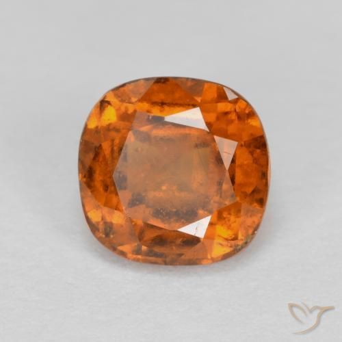 1.50ct Natürlicher tieforange Hessonit-Granat, Kissen, VS-SI
