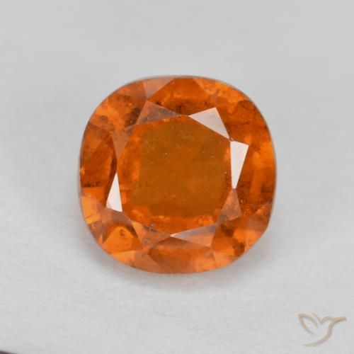 1.53ct Natürlicher Mittelorange Hessonit-Granat, Kissen, VS-SI