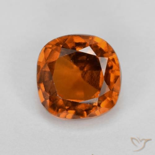 1.46ct Natürlicher Dunkelorange Hessonit-Granat, Kissen, VS-SI