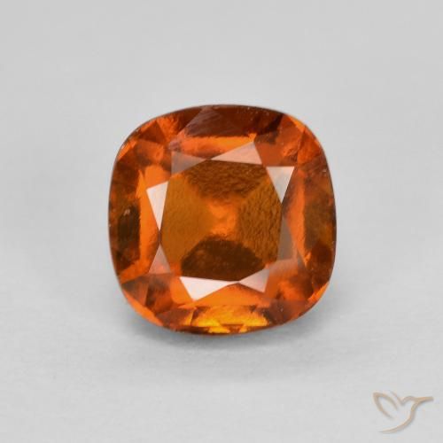 1.54ct Natürlicher Amber Orange Hessonit-Granat, Kissen, VS-SI
