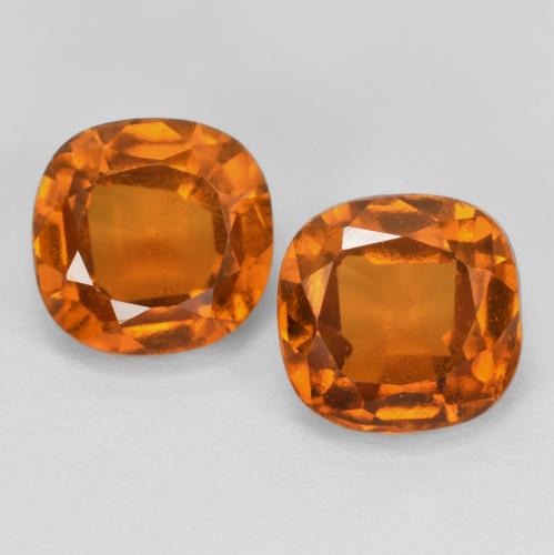 2.63 ct natürliche Mitteldunkles Orange Hessonit-Granat-Edelsteine, Kissenschliff, VS-SI