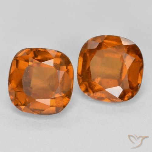 2.46 ct natürliche Mitteldunkles Orange Hessonit-Granat-Edelsteine, Kissen, VS-SI