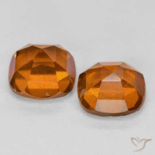 2.46 ct natürliche Mitteldunkles Orange Hessonit-Granat-Edelsteine, Kissen, VS-SI