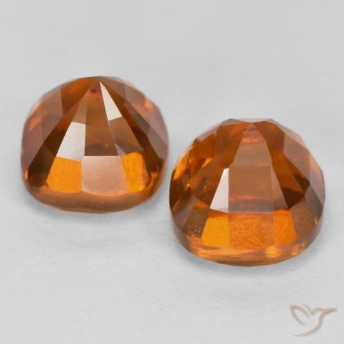3.34 ct natürliche tieforange Hessonit-Granat-Edelsteine, Kissen, VS-SI