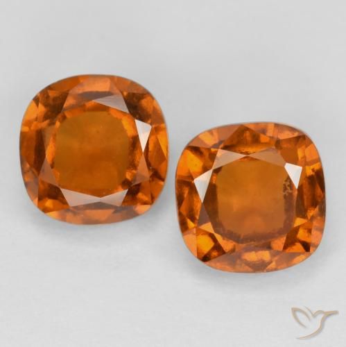 2.83ctw Natürlicher tieforange Hessonit-Granat, Kissen, VS-SI