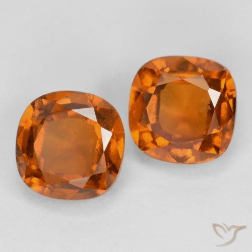 2.83 ct natürliche tieforange Hessonit-Granat-Edelsteine, Kissen, VS-SI