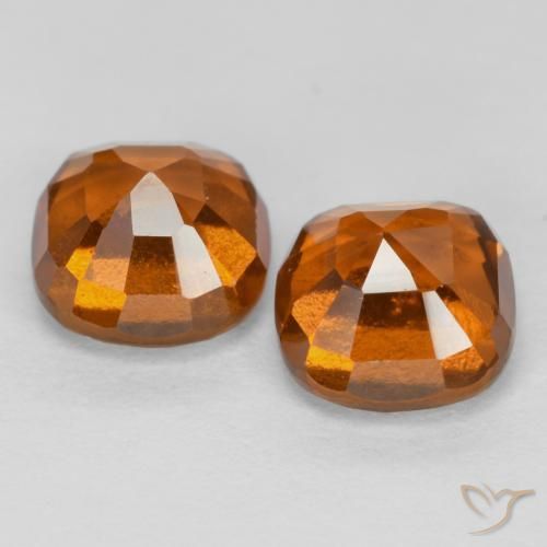 2.83 ct natürliche tieforange Hessonit-Granat-Edelsteine, Kissen, VS-SI