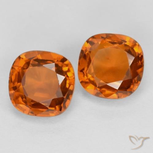 2.84 ct natürliche tieforange Hessonit-Granat-Edelsteine, Kissen, VS-SI