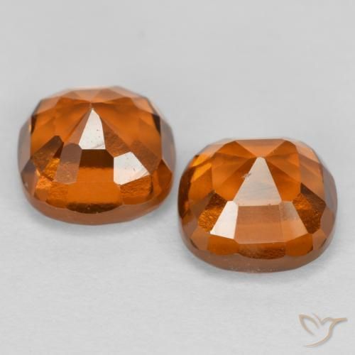 2.84 ct natürliche tieforange Hessonit-Granat-Edelsteine, Kissen, VS-SI