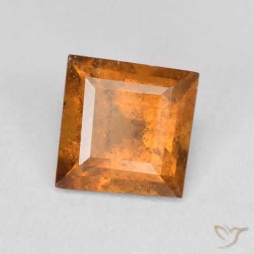 1.03ct Natürlicher tieforange Hessonit-Granat, Quadrat, SI