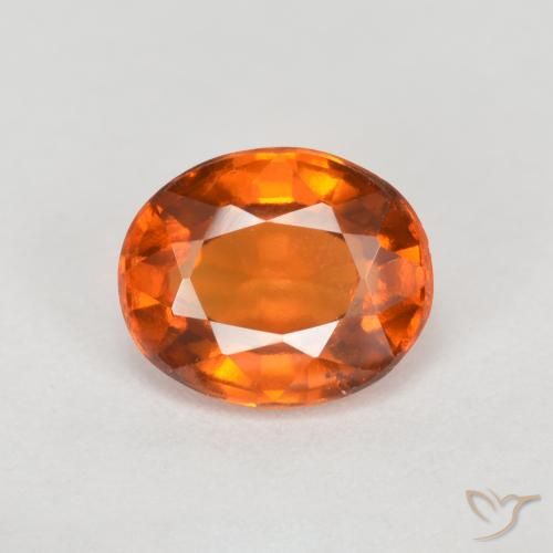 1.26ct Natürlicher Mittelorange Hessonit-Granat, Oval, VVS-VS