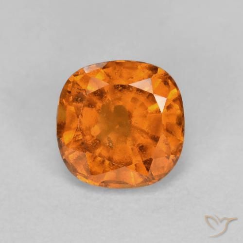 0,83 ctw natürlicher orangefarbener Hessonit, Kissenschliff, SI