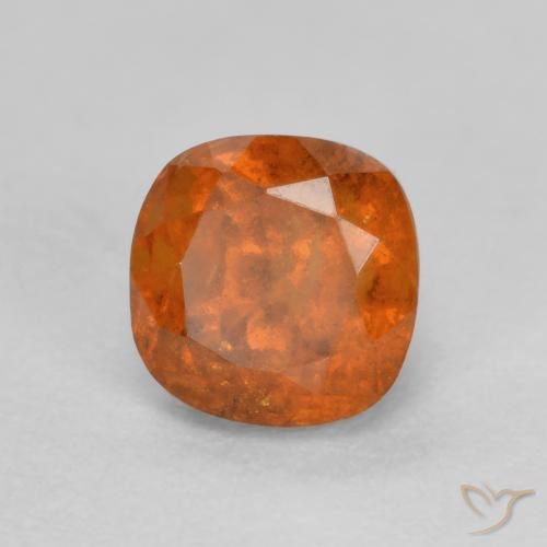 1.00ct Natürlicher tieforange Hessonit-Granat, Kissen, SI