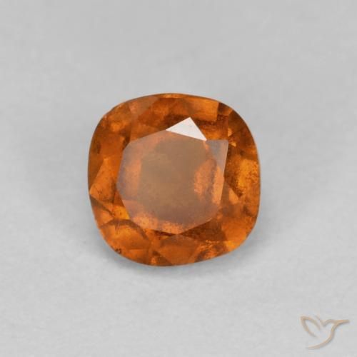0.88ct Natürlicher Erde Orange Hessonit-Granat, Kissen, SI