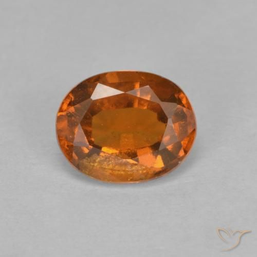 1.64ct Natürlicher tieforange Hessonit-Granat, Oval, VS-SI