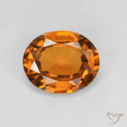 1.69ct Natürlicher Mittelorange Hessonit-Granat, Oval, VS