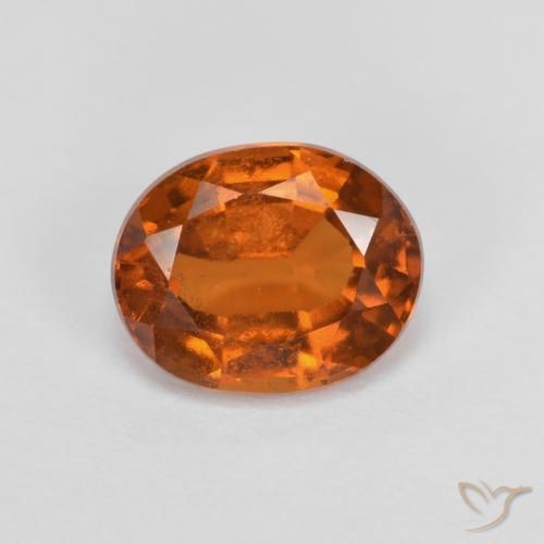 1.68ct Natürlicher tieforange Hessonit-Granat, Oval, VS-SI