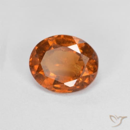 1.56ct Natürlicher tieforange Hessonit-Granat, Oval, VS-SI