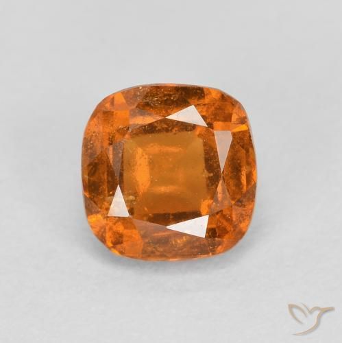 0.86ct Natürlicher tieforange Hessonit-Granat, Kissen, SI