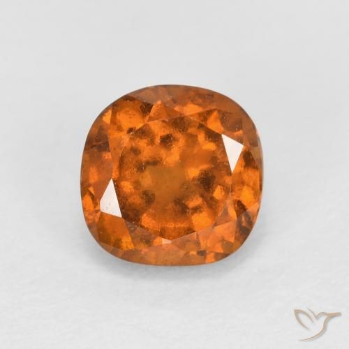 0.87ct Natürlicher Mitteldunkles Orange Hessonit-Granat, Kissen, SI