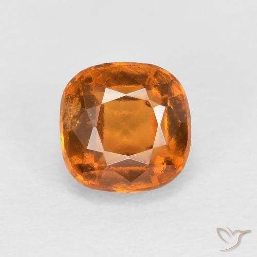 0.90ct Natürlicher Mittelorange Hessonit-Granat, Kissen, SI