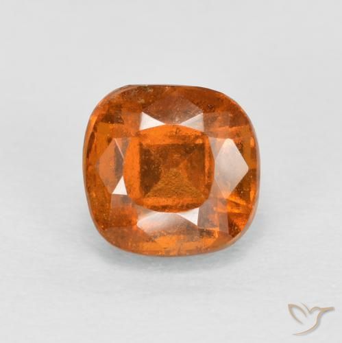 1.01ct Natürlicher Mitteldunkles Orange Hessonit-Granat, Kissen, SI