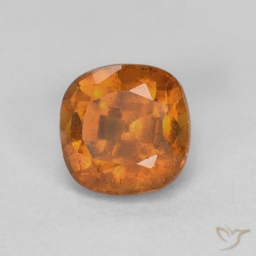 0.97ct Natürlicher Gelblich-orange Hessonit-Granat, Kissen, SI
