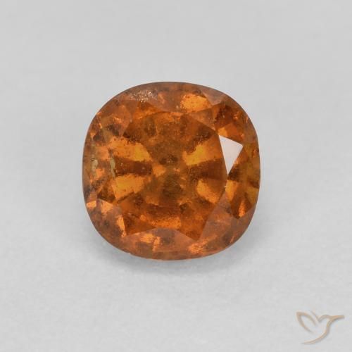 0.93ct Natürlicher tieforange Hessonit-Granat, Kissen, SI